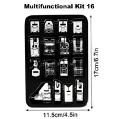 Inne - Zestaw 16 stopki do maszyny do szycia, adapter Snap-On, akcesoria do niskiego chwytu, wielofunkcyjne do domowych projektów krawieckich, w zestawie - miniaturka - grafika 1