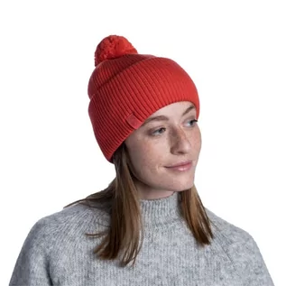Czapki damskie - Czapka Buff Tim Merino Hat Beanie (kolor Czerwony, rozmiar One size) - grafika 1