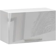 Meble kuchenne - Wisząca Szafka Kuchenna Okapowa Oliwia 60 cm - Biała Metalik Połysk - miniaturka - grafika 1