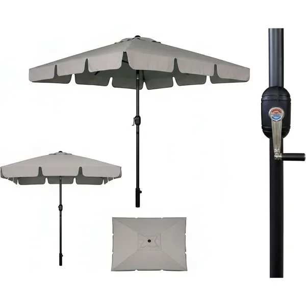 Parasol ogrodowy składany z falbaną 125x200 cm balkonowy solidny