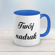 Kubki - Kubek CLASSIC z niebieskim wnętrzem i uszkiem z Twoim nadrukiem - miniaturka - grafika 1