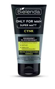 Bielenda Only For Men Super Mat Peelingujący żel oczyszczający 150g - Kosmetyki do pielęgnacji twarzy męskie - miniaturka - grafika 1