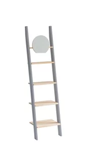 ASHME Drabinka Mała z Lusterkiem - Jesionowe Półki / Ciemnoszara - Meble modułowe i akcesoria - miniaturka - grafika 1