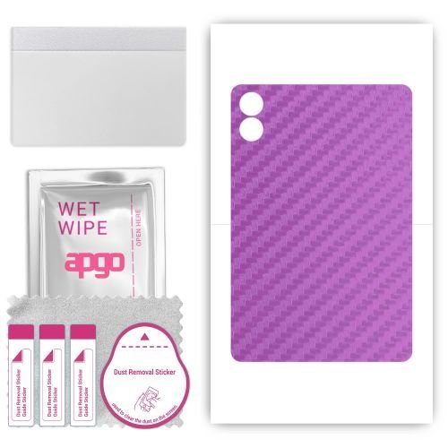 folia naklejka skórka strukturalna na TYŁ do Xiaomi Poco Pad - Carbon Fioletowy - apgo SKINS