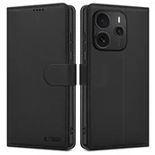 Etui i futerały do telefonów - Etui TECH-PROTECT Wallet Xiaomi Redmi Note 14 5G Czarny - miniaturka - grafika 1