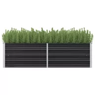 Donice - vidaXL Donica ogrodowa, antracytowa, 160x40x45 cm, galwanizowana stal - miniaturka - grafika 1