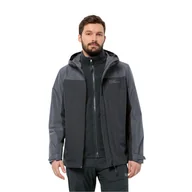 Kurtki męskie - Męska kurtka Jack Wolfskin TAUBENBERG 3IN1 JKT M phantom - S - miniaturka - grafika 1