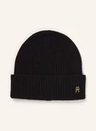 Czapki damskie - Tommy Hilfiger Kaszmirowa Czapka schwarz - miniaturka - grafika 1