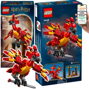 LEGO HARRY POTTER Fawkes –(76448) feniks Dumbledore’a Kultowa figurka z ruchomymi skrzydłami i dodatkami – magiczny PREZENT URODZINOWY dla fana H.. - Klocki - miniaturka - grafika 1