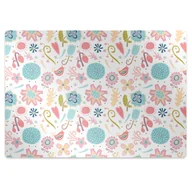 Podnóżki, podpórki, podkładki - Mata na podłogę pod krzesło Kolorowe wzory 100x70 cm - miniaturka - grafika 1