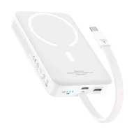 Powerbanki - Baseus  Magnetyczny Powerbank Mini 10000mAh 30W Edycja Bayern Biały - miniaturka - grafika 1
