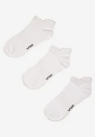 Skarpetki męskie - Białe Bawełniane Skarpety 3 Pack z Napisami Folindria - miniaturka - grafika 1
