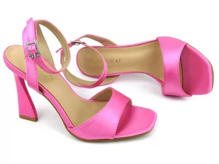 Eleganckie sandały damskie na szpilce - Potocki 23-21027, różowe - Sandały damskie - miniaturka - grafika 1