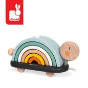 Układanki dla dzieci - Janod Drewniany tęczowy żółwik do ciągnięcia Sweet Cocoon J04405 - miniaturka - grafika 1