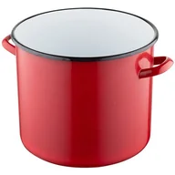 Garnki - Garnek emaliowany gładki czerwony z/p 28cm 12l kod: 000-GAR-2M/28 - miniaturka - grafika 1