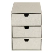 Beżowy organizer z 3 szufladkami Bigso Box of Sweden Ingrid