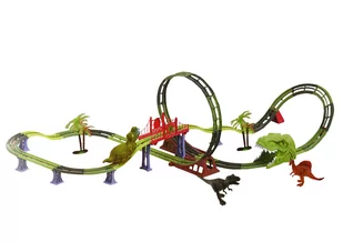 Tor Kolejka Spirala Dinozaur Dźwięk Światło Akcesoria - Pociągi dla dzieci - miniaturka - grafika 2