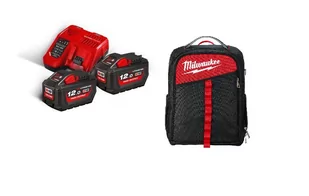 Milwaukee zestaw zasilający 18V 2x12,0Ah Li-Ion M18 HB12 z ładowarką M12-18FC z plecakiem Premium - Akumulatory do elektronarzędzi - miniaturka - grafika 1