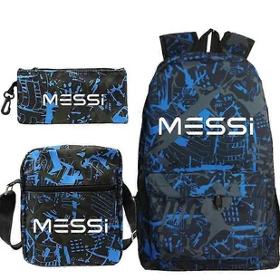 Lel Messi Plecak wokół Lel Messi Torba studencka Torba na ramię Piórnik Zestaw . Wzór kwiatowy 1 three piece suit - Torebki damskie - miniaturka - grafika 1