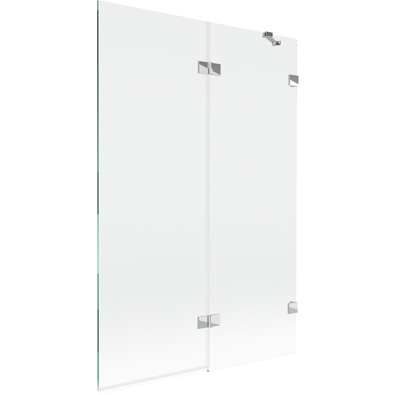 Mexen Lunar parawan nawannowy 2-skrzydłowy prawy 120 x 150 cm, transparent, chrom - 897-120-100-01-00-P