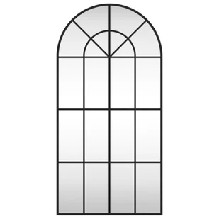 Lustro ścienne, czarne, 50x100 cm, zakończone łukiem, żelazo  Lumarko! - Lustra - miniaturka - grafika 4