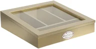 Pojemniki na sztućce - Clayre & Eef Pojemnik Na Sztućce Złoty 6H1583GO - miniaturka - grafika 1