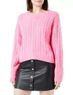 Swetry damskie - NALLY Damski sweter z dzianiny 12419377-NA02, różowy, XL/XXL, Rosa, XL-XXL - miniaturka - grafika 1