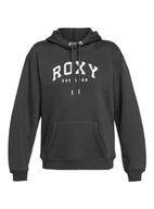 Bluzy damskie - Roxy Top Surf Stoked Bluza Brushed E Damska Czarna S - miniaturka - grafika 1