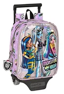 Plecaki - Safta MONSTER HIGH plecak z wózkiem, idealny dla dzieci w różnym wieku, wygodny i wszechstronny, jakość i wytrzymałość, 22x10x27 cm, liliowy, Liliowy, Estándar, Casual - miniaturka - grafika 1