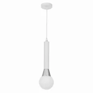 Lampy sufitowe - NOWOCZESNA LAMPA WISZĄCA BIAŁO-CHROMOWANA FOLINO W1 - miniaturka - grafika 1