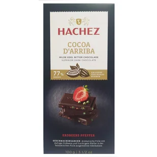 Hachez - Gorzka czekolada z truskawką i pieprzem - Czekolada - miniaturka - grafika 1
