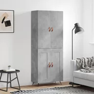 Witryny - vidaXL Witrynka, szarość betonu 69,5x34x180 cm materiał drewnopochodny - miniaturka - grafika 1