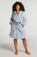 Szlafroki damskie - Hunkemöller Fleece Bathrobe Short Niebieski - miniaturka - grafika 1