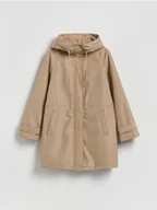Marynarki i żakiety damskie - Reserved - Kurtka z kapturem - beżowy - miniaturka - grafika 1
