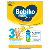 Mleko modyfikowane - Bebiko Junior 3 Odżywcza formuła na bazie mleka dla dzieci powyżej 1. roku o smaku waniliowym 600 g - miniaturka - grafika 1