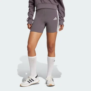 Szorty Essentials 3-Stripes High Waisted Biker - Spodnie sportowe damskie - miniaturka - grafika 1