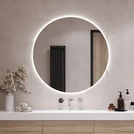Lustra - Łazienkowe Lustro Led Ledowe Glamour Podświetlane Okrągłe 50Cm Zimne Światło - miniaturka - grafika 1