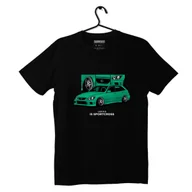 Odzież do sportów motorowych - Czarny T-shirt LEXUS IS Sportcross zielony-XXL - miniaturka - grafika 1
