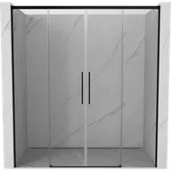 Ścianki i drzwi prysznicowe - Mexen Rox drzwi prysznicowe rozsuwane 190 cm, transparent, czarne - 8C2-190-002-70-00 - miniaturka - grafika 1