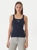 Koszulki i topy damskie - Guess Jeans Top W6GPZ2 KA0H1 Granatowy Slim Fit - miniaturka - grafika 1