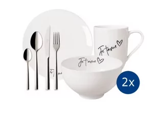 Zestaw śniadaniowy dla 2 os. Je t'aime Statement Villeroy & Boch - Serwisy obiadowe - miniaturka - grafika 1