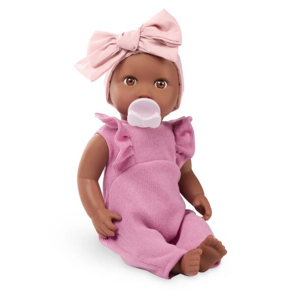 LullaBaby: Lalka Niemowlę ze smoczkiem, w rampersie i opasce 7337