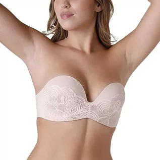 Biustonosze - Wonderbra Damski biustonosz bez ramiączek, Kremowa perła, 70B - grafika 1