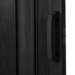 Drzwi harmonijkowe 004 08 czarny dąb 100 cm - Drzwi wewnętrzne - miniaturka - grafika 2