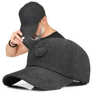 Czapki i chusty sportowe męskie - CZAPKA z Daszkiem Męska Bejsbolówka JEANSOWA Modna CZARNA Pako Jeans - miniaturka - grafika 1