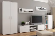 Zestawy mebli dla dzieci - Biała meblościanka z szafą S4-G65 - miniaturka - grafika 1