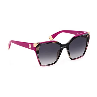 Furla Okulary damskie, Beżowy Horn+czarny, 54 - Okulary przeciwsłoneczne - miniaturka - grafika 1