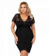 Bielizna nocna - Donna Ivana czarna plus size Koszula nocna - miniaturka - grafika 1