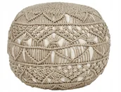 Fotele i krzesła ogrodowe - Beliani Puf ogrodowy ⌀ 50 beżowy AADHI - miniaturka - grafika 1