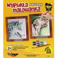 Zabawki kreatywne - Wypukła malowanka Dwupak PSY Husky Labrador - miniaturka - grafika 1